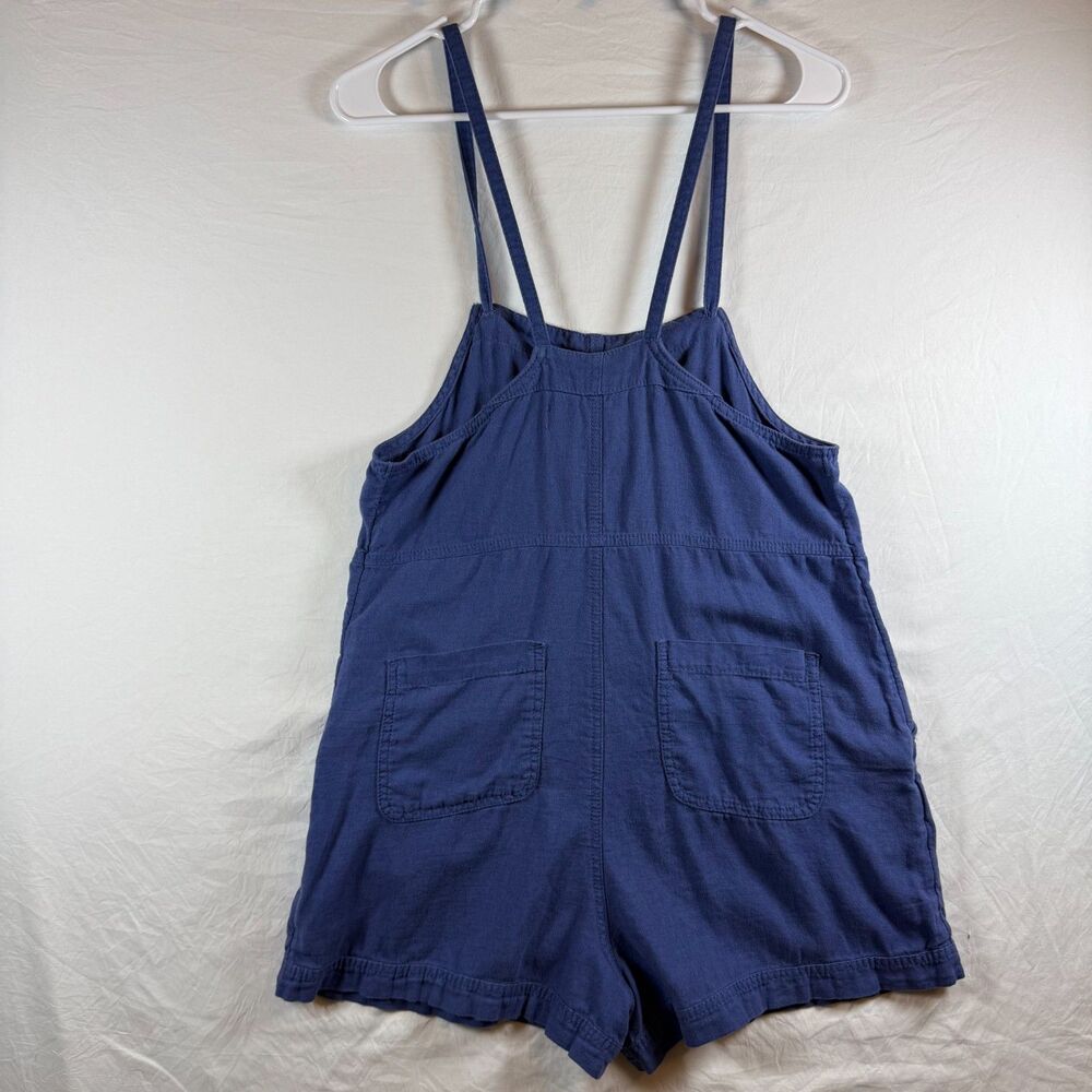 Old Navy Navy Blue Linen Blend Cami Romper Size S - Picture 2 of 8